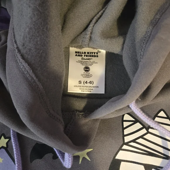 Halloween Sanrio Gray and Purple Hello Kitty Sweat Set - Picture 4 of 7